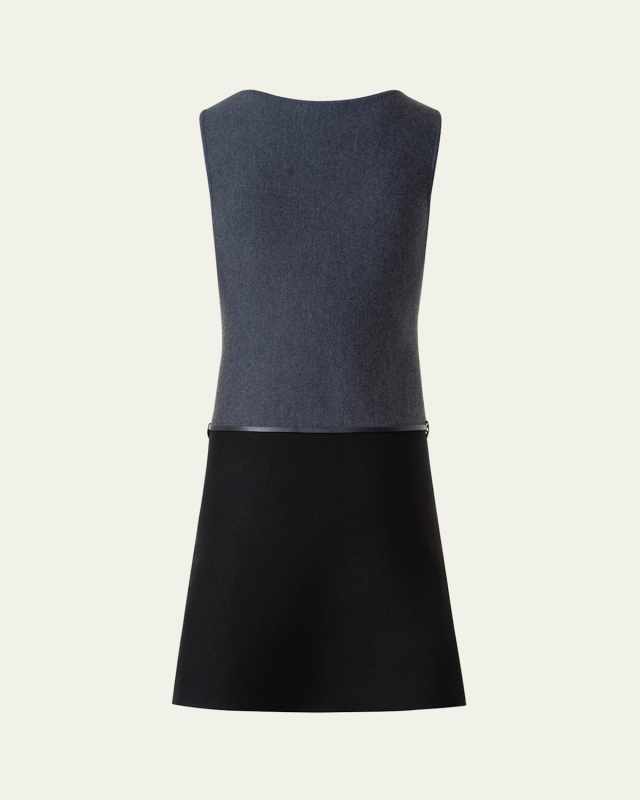 Colorblock Milano Knit Sleeveless Mini Dress